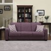 Puebla Convert-a-Couch Convertible Sofa Color: Purple Linen / Chevron